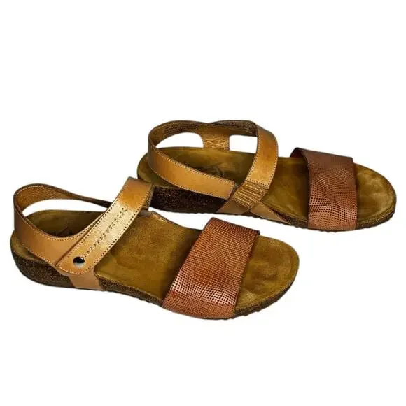 otBt "Off The Beaten Track" Forever collection Sandals Tan Size 9 - Picture 4 of 8